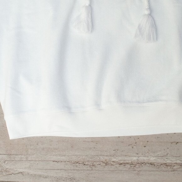 NWT J. Crew Lace Up Sweatshirt in White size L - Picture 5 of 8